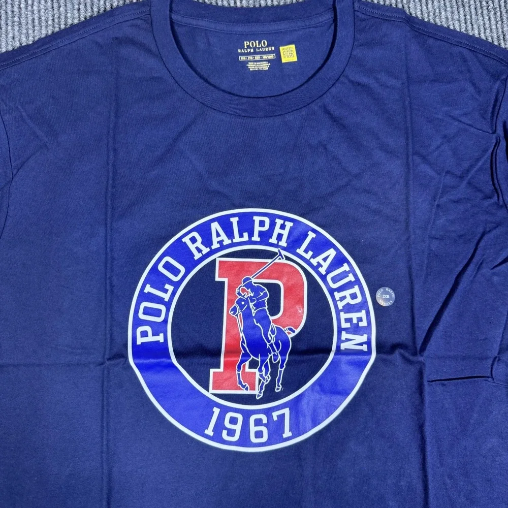 Polo Ralph Lauren Big Pony T Shirt Graphic Tee Short Sleeve Navy 2XB 2XL Big